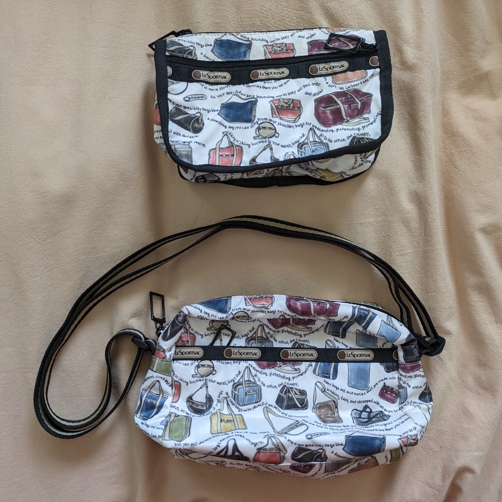 Le Sportsac History 45th Anniversary Collection set of 2 bags